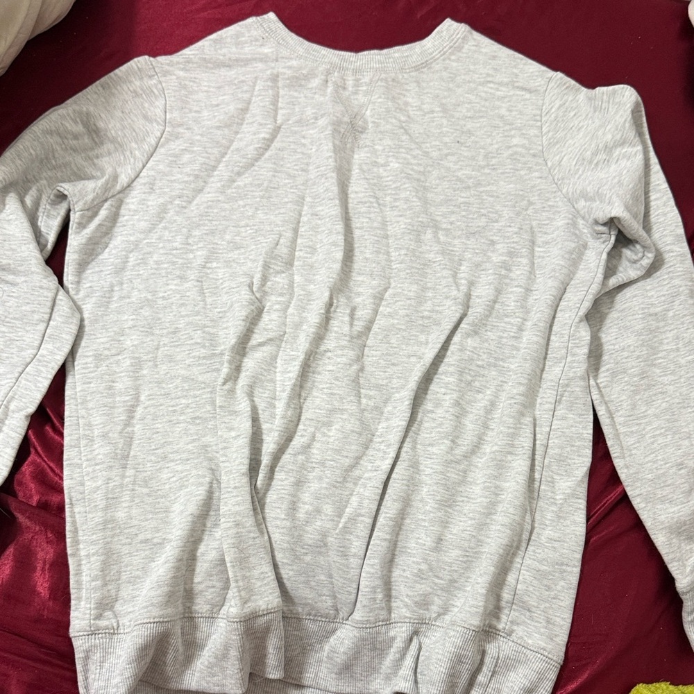 Stars Above Light Gray Women's Crew Neck Sweater
